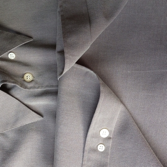 UOMO TALLIA ITALIAN MENS SHIRT Mocha Brown Size Large 15 1/2" - Picture 8 of 15